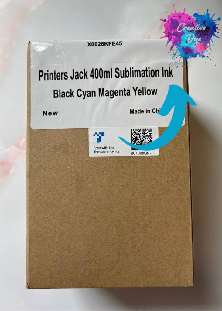 Ensure you have Sublimation Ink-Check the package and the bottles