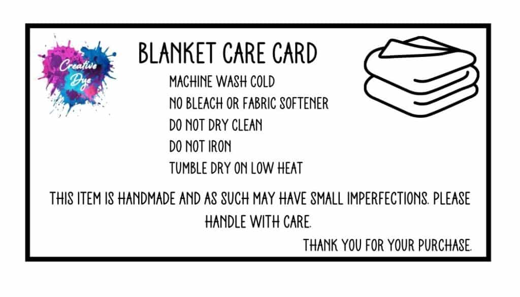 Blanket Care Card